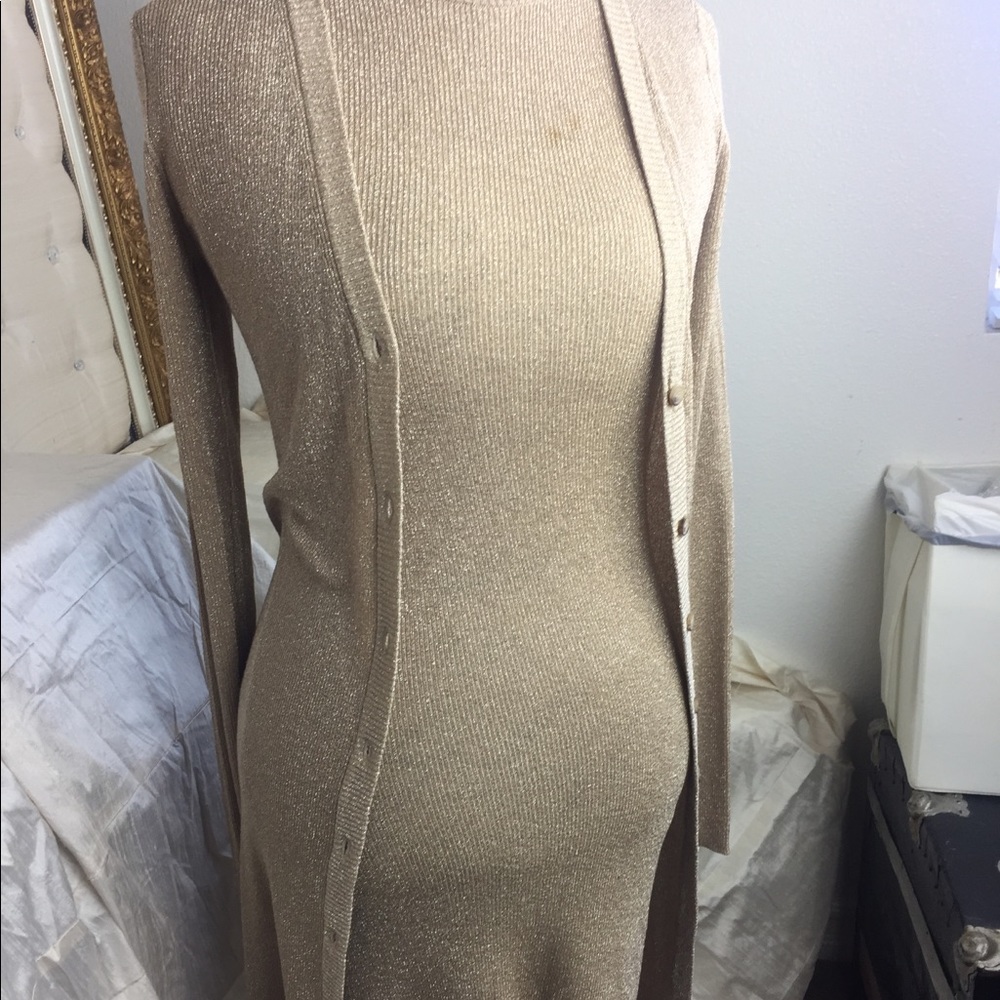 Dolce Gabana sweater knit dress w long cardigan